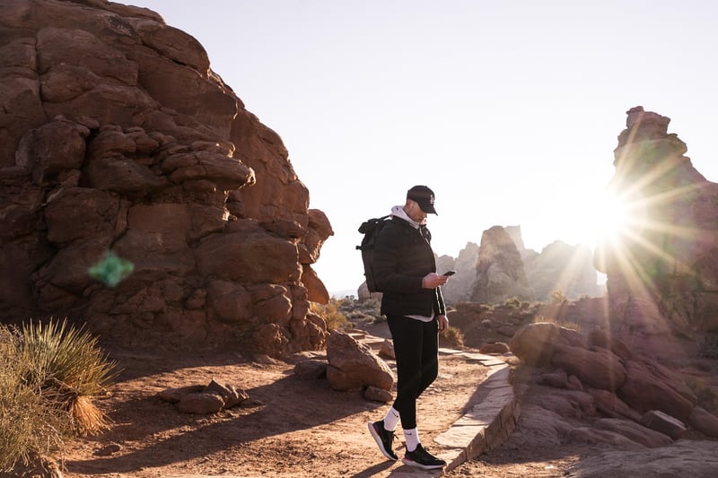 Hiking in nature